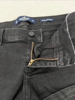 Hollister Women's Black Roll-Cuff Denim Shorts thumbnail 5