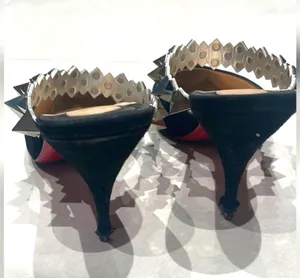 Christian Louboutin Suede Planet Choc 80 Mules thumbnail 4