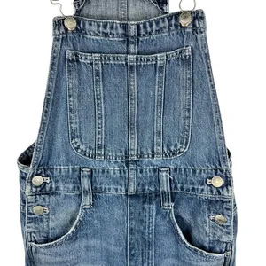 Madewell‎ Straight-Leg Jean Overalls XXS Hickory Wash Faded Denim Cropped Length thumbnail 9