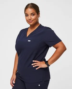 Figs Women's Catarina One Pocket Scrub Top Navy Blue V-Neck Medical Shirt Sz XXL thumbnail 12
