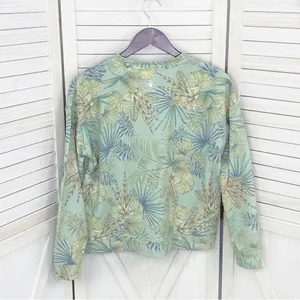 Body Glove Let's Get Salty Tropical Print Shirt Green Small‎ Crop Sweatshirt thumbnail 9