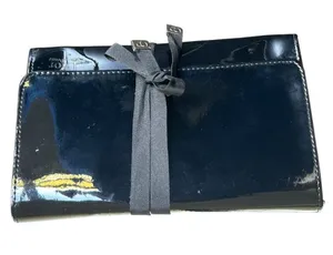 Dior Beaute Black Patent Leather Cosmetic Pouch Parfum Clutch thumbnail 1