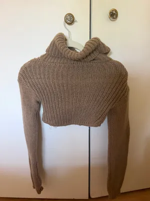 Long Sleeve Crop Top Shein thumbnail 2