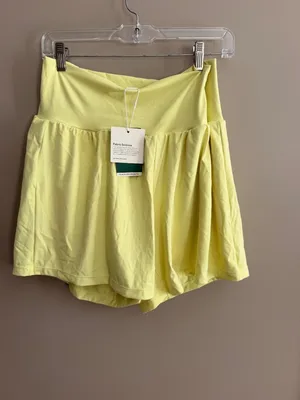 Halara XL yellow shorts Womens Yellow Athletic High-Waisted Skort XL Long Nylon thumbnail 5