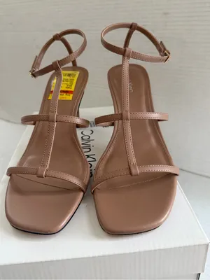 Calvin Klein Women’s Pelara Caged Strappy Stiletto Sandals Light Natural 8 thumbnail 3