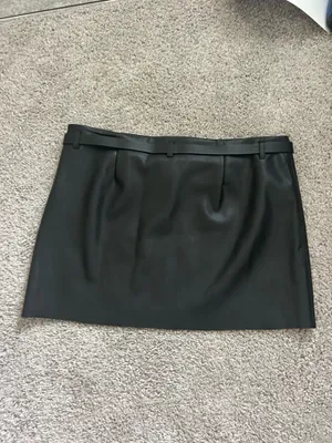 Mango Faux Leather Belt Mini Skirt thumbnail 5