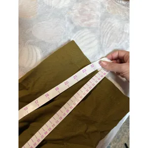 Zara Basic Women Paperbag Ankle Pants Size Small Wide Leg‎ Dark KHAKI Brown Y2K thumbnail 10