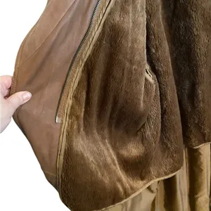 Vintage American Style Brown Leather Belted Trench Coat Mountain life old money thumbnail 16