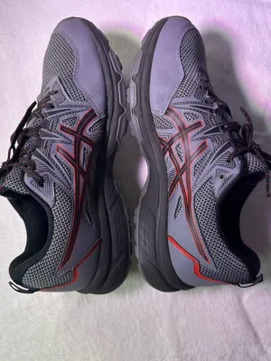 ASICS Gray and Red Men's Running Sneakers thumbnail 8