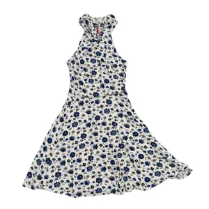 Free People White Sleeveless Blue Floral Criss Cross Dress Women Small Sundress thumbnail 1