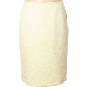 Le Suit Pale Yellow City Blooms Jacquard Skirt-NWT thumbnail 3