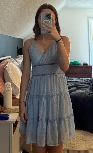 Altar'd State Dress Mini Blue thumbnail 1