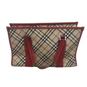 Vintage Burberry Blue Label Tote Hand Bag Nova Check Purse 12x8.5 thumbnail 2