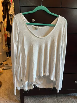 Free People White Long Sleeve Top thumbnail 1