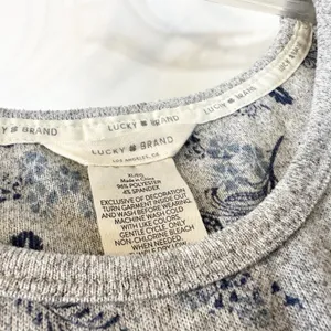 Lucky Brand XL‎ Pajama Set Gray Blue Floral Toile Short Sleeve Loungewear 727 thumbnail 3