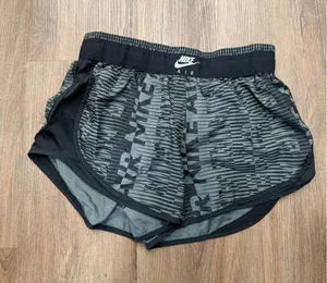 Nike Air Women's Running‎ Shorts Gray Athletic Lettering L Large thumbnail 1