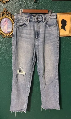 Banana Republic High Rise Straight Jeans Sz 30 Blue thumbnail 1