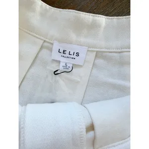 NWOT Le Lis Collection Pleated Mini Skort Womens White Large‎ thumbnail 3