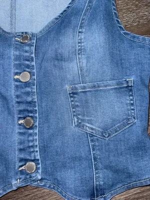 Oat Denim Vest Blue Size M thumbnail 3