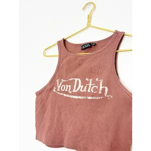 Von Dutch Vintage Tank Top Size Large Brown Maeve Ribbed Y2K thumbnail 8