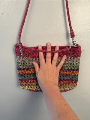 The Sak Colorful Rainbow Woven Crochet Bag thumbnail 6