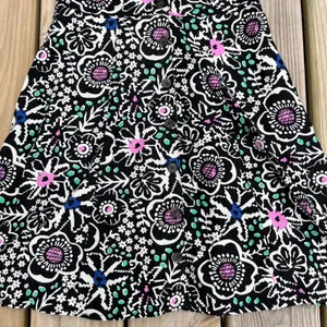 Marine Layer Dress Camila Mini V Neck Short Sleeve Black Floral Hemp Blend‎ XS thumbnail 4