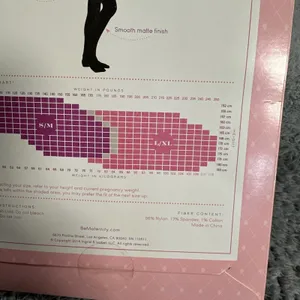 BeMaternity Opaque Pantyhose Tights Black Size L/XL Style 1269 Ebony Pregnant thumbnail 6