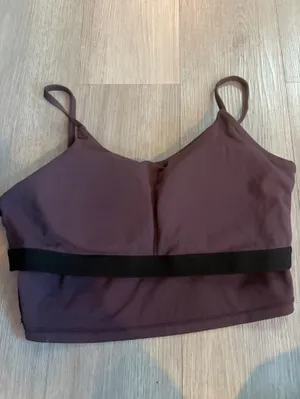 Halara Purple Padded Cropped Workout Tank – Medium NWT thumbnail 4