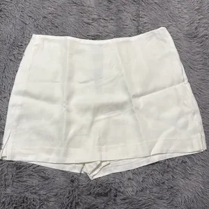 Express Editor Super High Waisted Linen Blend Mini Skort thumbnail 3