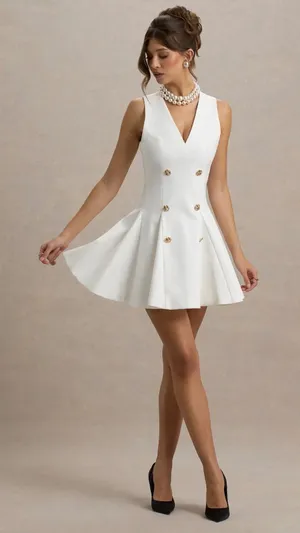 Club L London White Mini Dress thumbnail 1