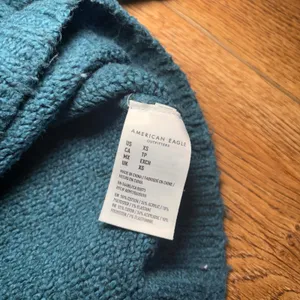 American Eagle Teal Fair Isle Mock Neck Knit Sweater XS Nordic Pullover Ski cozy thumbnail 7