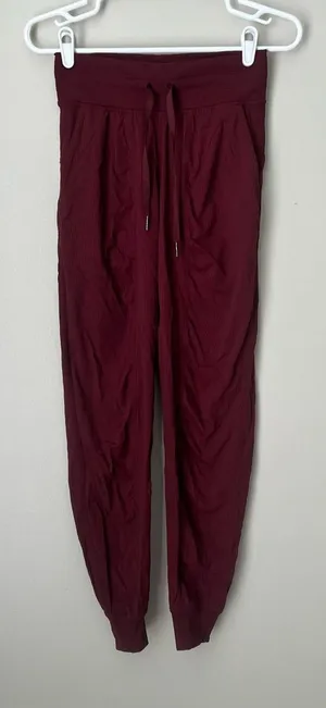 Lululemon Burgundy Maroon Dance Studio Jogger Pants Size 2 thumbnail 1
