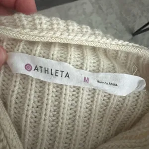 Athleta Stowe Asymmetrical Moto Zip Merino Wool Sweater thumbnail 4