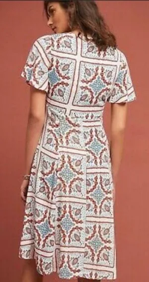 Anthropologie Maeve Praslin Lion Buttondown Dress thumbnail 2