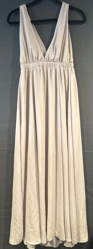 Show Me Your Mumu Womens L Ava Maxi Dress Champagne Blush Bridesmaid thumbnail 1
