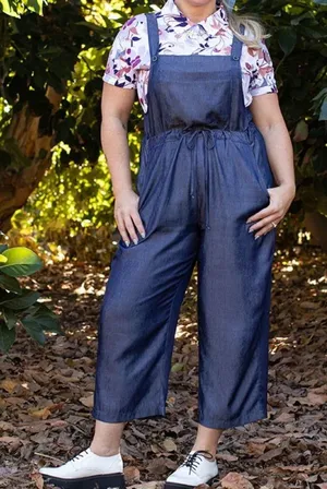 NWT Lularoe Juliet Jumpsuit M Chambray X-LARGE MINIMALIST SUMMER SPRING thumbnail 1