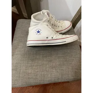 Converse All Star Mid Top White Canvas‎ Sneakers Classic Casual Shoes W10 thumbnail 5