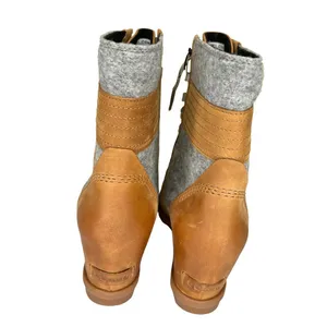 Sorel Lexie Wedge Boots‎ Leather Camel Brown Waterproof Women’s Size 10 thumbnail 5