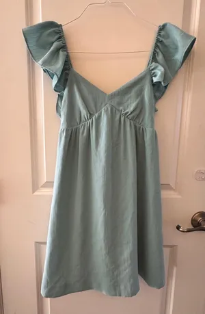 Dry Goods blue dress with tie on the back thumbnail 1