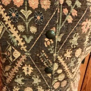 Vintage Tapestry Vest | Floral Geometric Button Front | Women’s Large thumbnail 5