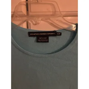 Ralph Lauren Sport Womens Light Blue Crewneck Knit Cotton Blend Sweater Small thumbnail 2