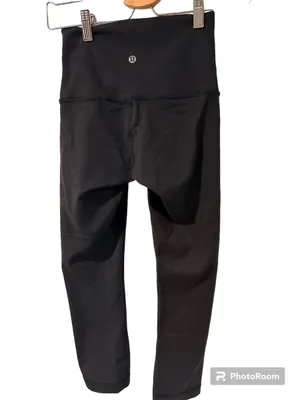 Lululemon Wunder Under black leggings 21” size 4 thick material thumbnail 5