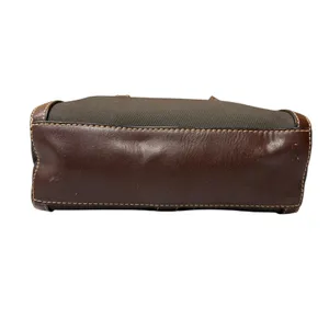 Vintage Etienne Aigner Mini Satchel Brown Leather Trim Canvas Shoulder Purse thumbnail 5