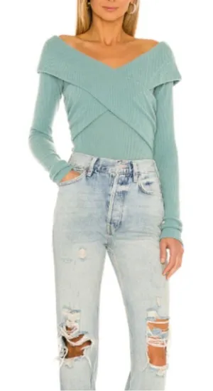 Free people Marley off the shoulder, ribbed, soft, plush material size Small thumbnail 1