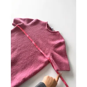 ZARA Pink Soft Knit Short Sleeve Sweater Crew Neck Medium thumbnail 4