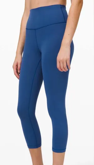 Lululemon Wunder Train High-Rise Crop 21" Regatta Blue Sz 8 thumbnail 1