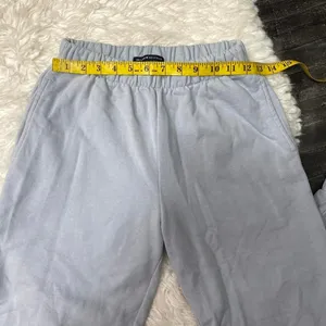 Light Blue Jogger Brandy Melville Cuffed Rosa Soft Sweatpants Pockets Y2k Cozy thumbnail 4