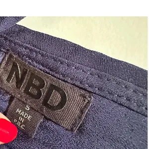 NBD Starry Nights Sequin Mini‎ Dress Navy Blue Small V Neck Clubwear Party thumbnail 4