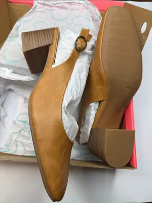 Baretraps Women's Ester Block Heel Slingback Pumps Size 10M Light Almond Brown thumbnail 3