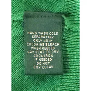 Lauren Ralph Lauren Green Cotton Buckle Detail Scoop Neck Sweater Womens Medium thumbnail 4